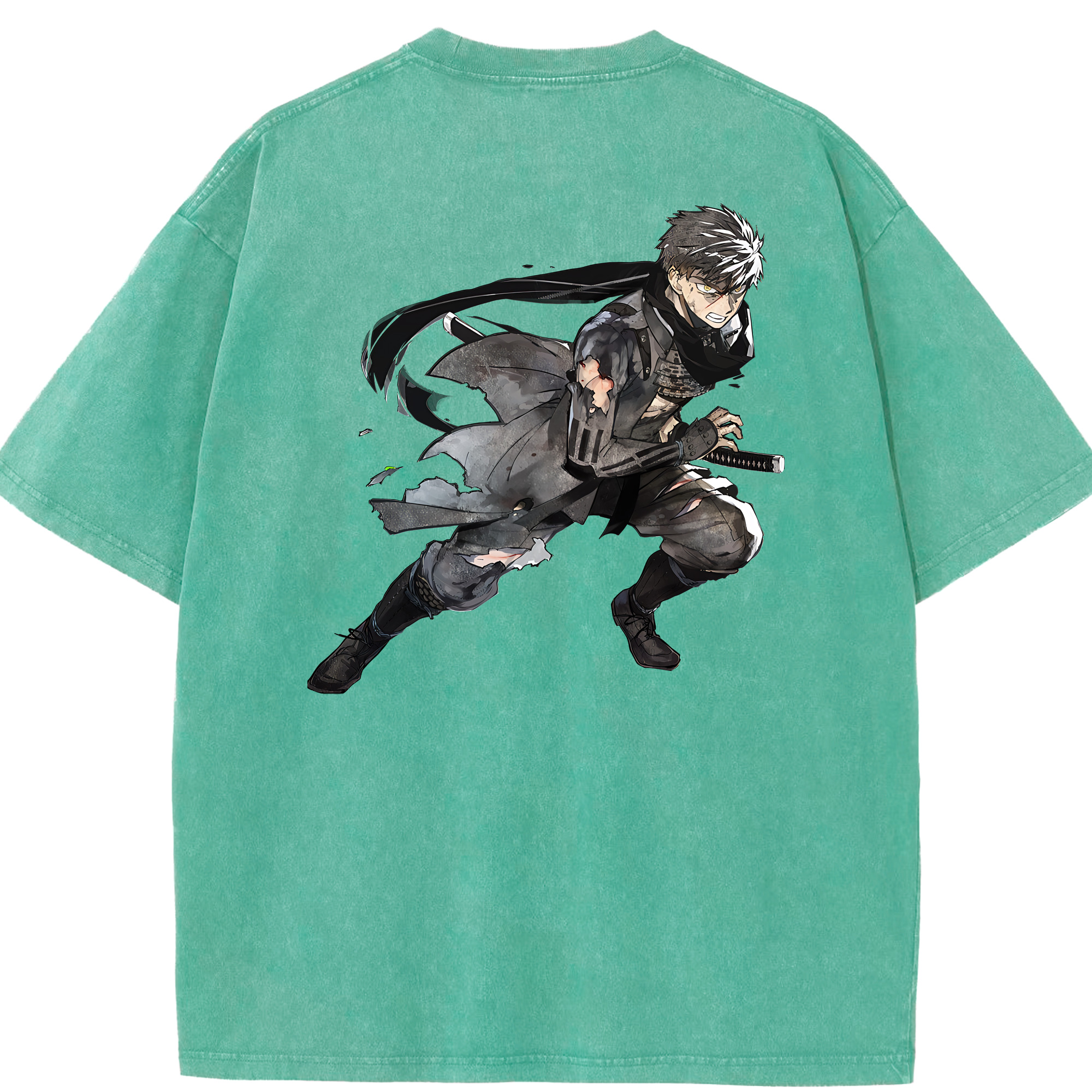 （画像用） 刀剣乱舞 Touken Ranbu 綿100% ヴィンテージ風 半袖Tシャツ（背面プリント）